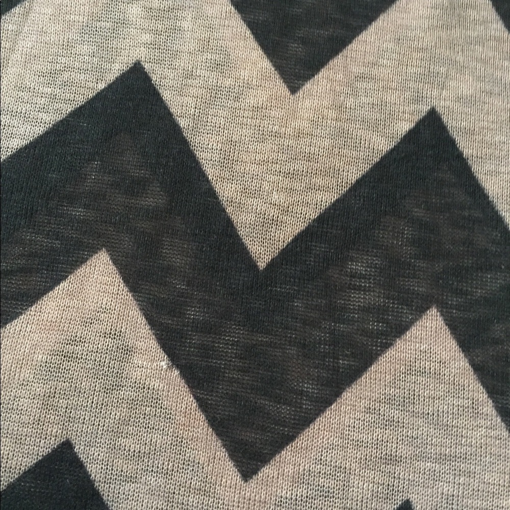 Charming Charlie Black and Tan Chevron Sweater - Picture 2 of 5